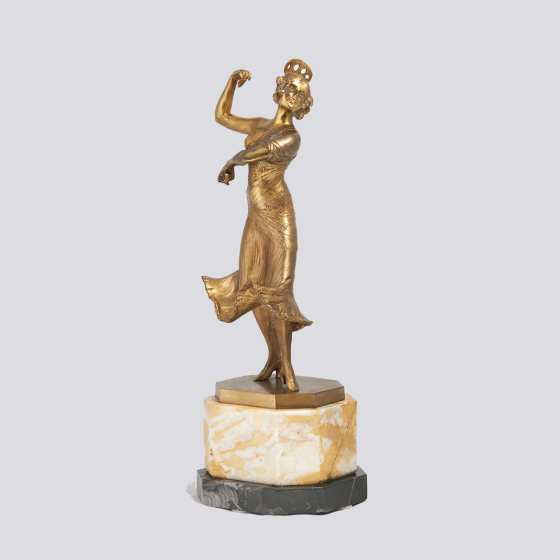 Скульптурная композиция "Испанская танцовщица", Германия, 1900-е гг., Франц Ифланд